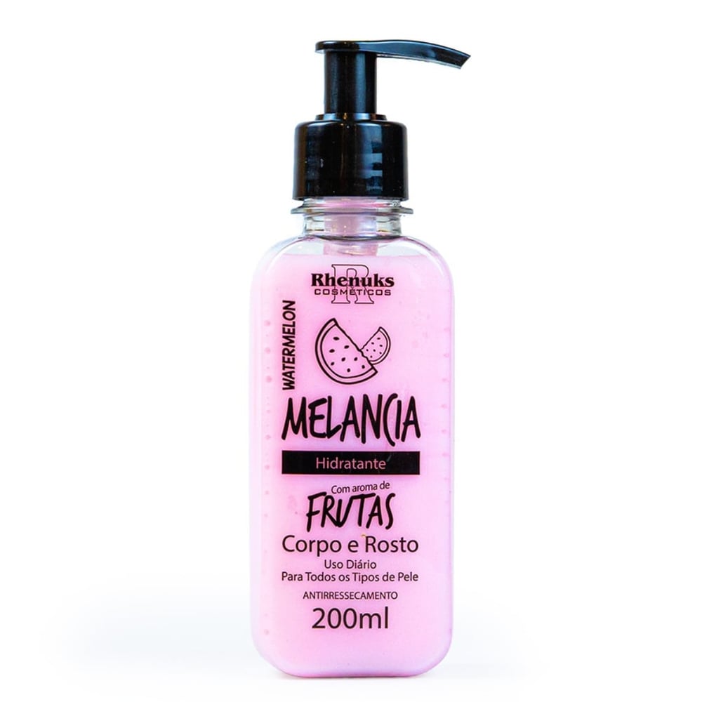 Loção Hidratante Corpo E Rosto Watermelon 200ml Rhenuks