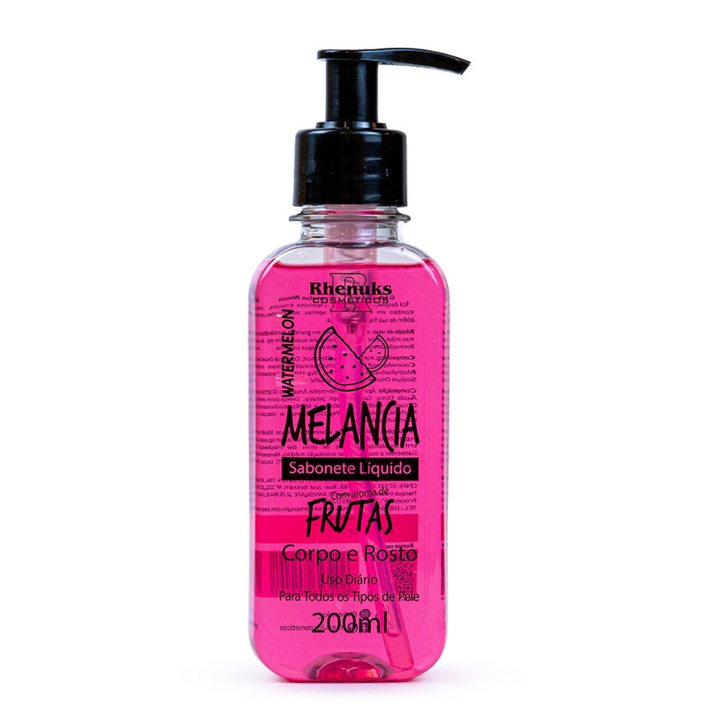 Sabonete Líquido Corpo E Rosto Watermelon 200ml Rhenuks