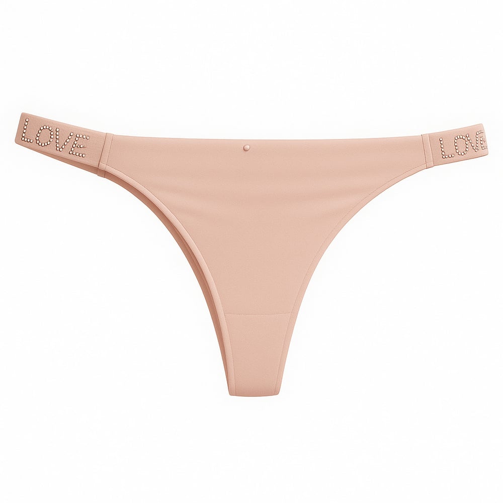 Calcinha Fio Dental Love Corte A Laser Lisa