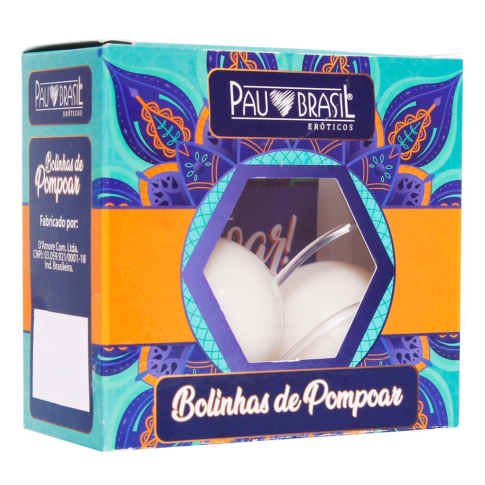 Kit Bolinhas De Pompoar 02 Unidades Pau Brasil