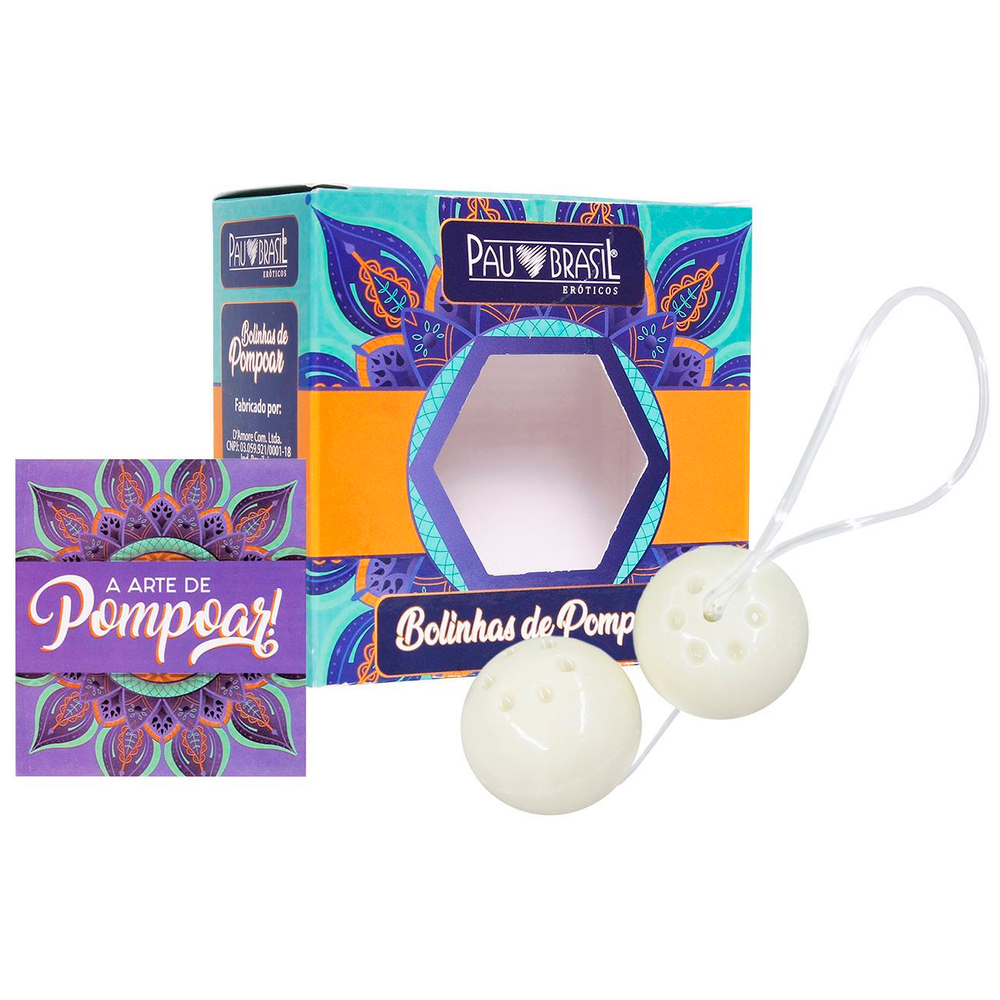 Kit Bolinhas De Pompoar 02 Unidades Pau Brasil
