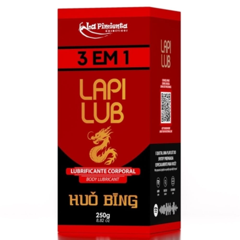 Lapi Lub Lubrificante Corporal 3 Em 1 Huo Bing 250g La Pimienta