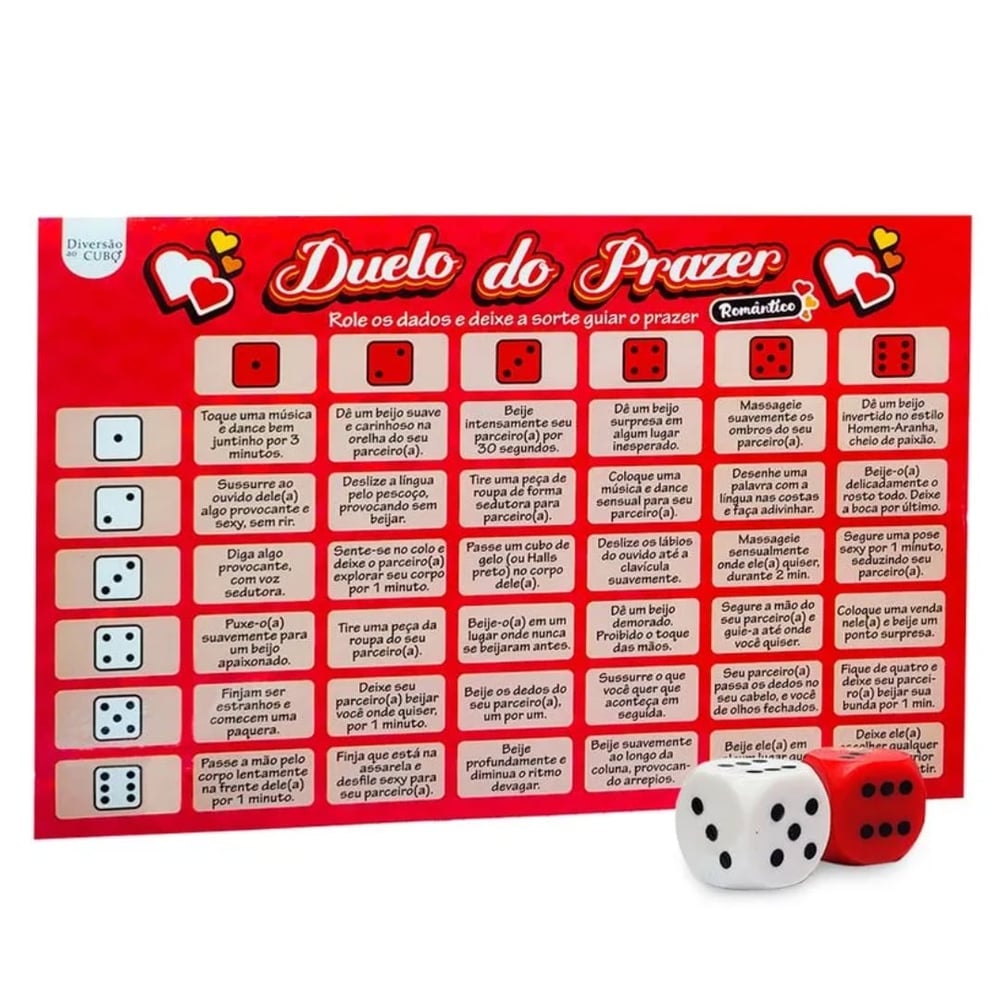 Jogo Erótico Duelo Do Prazer Namoro Diversão Ao Cubo