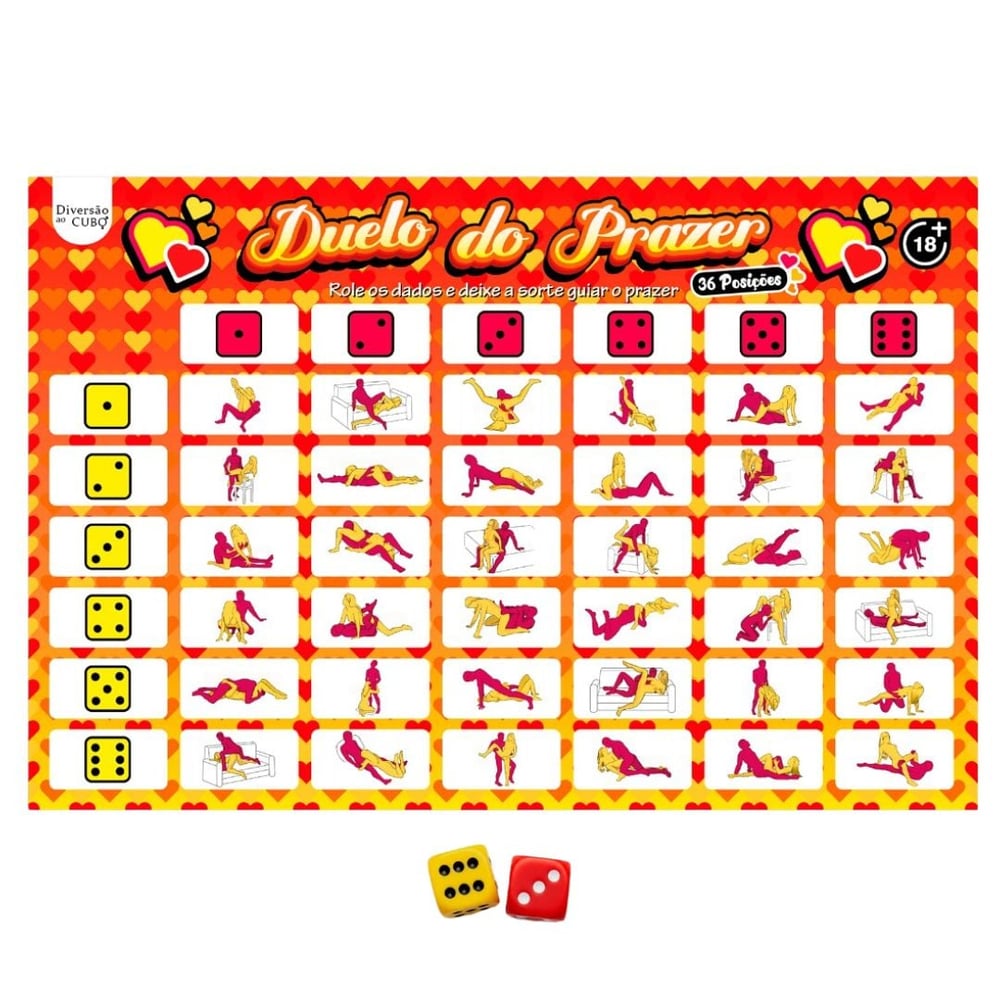 Jogo Erótico Duelo Do Prazer 36 Posições Diversão Ao Cubo