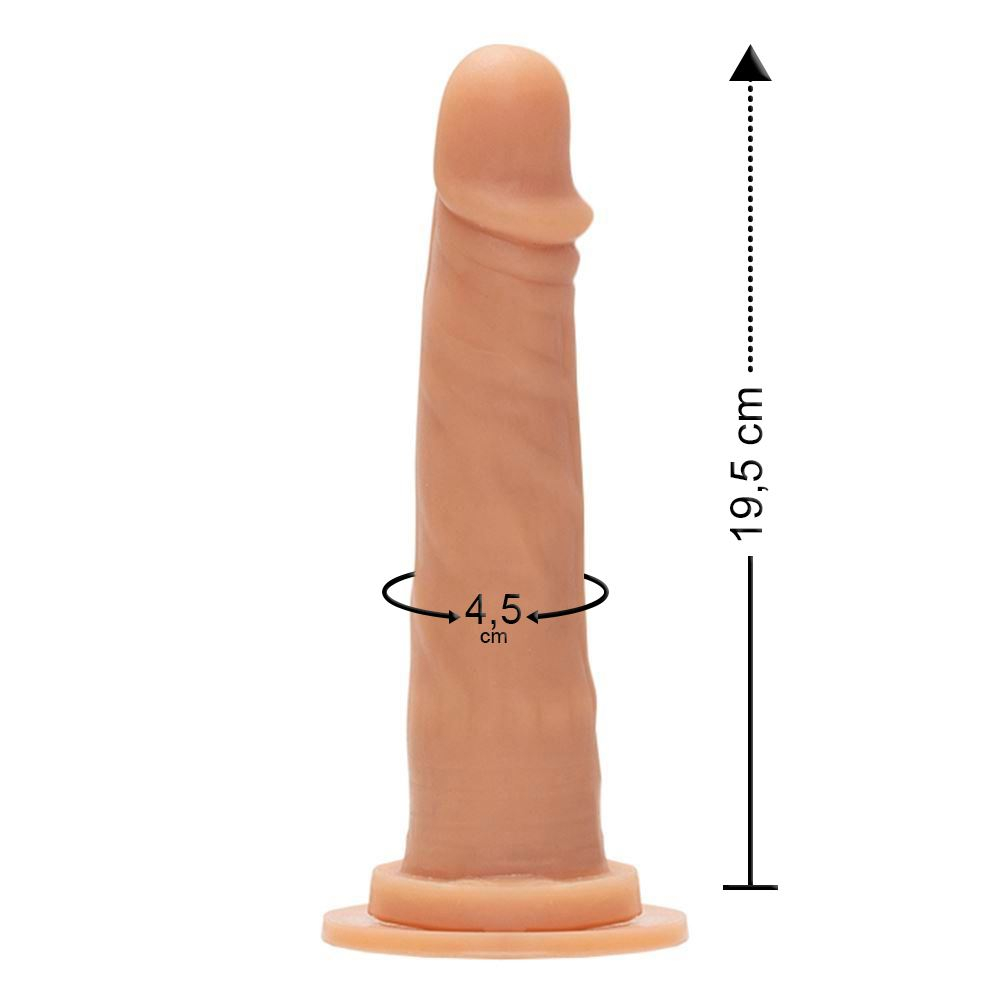 Prótese Maciça Com Ventosa 19,5 X 4,5cm êxtase