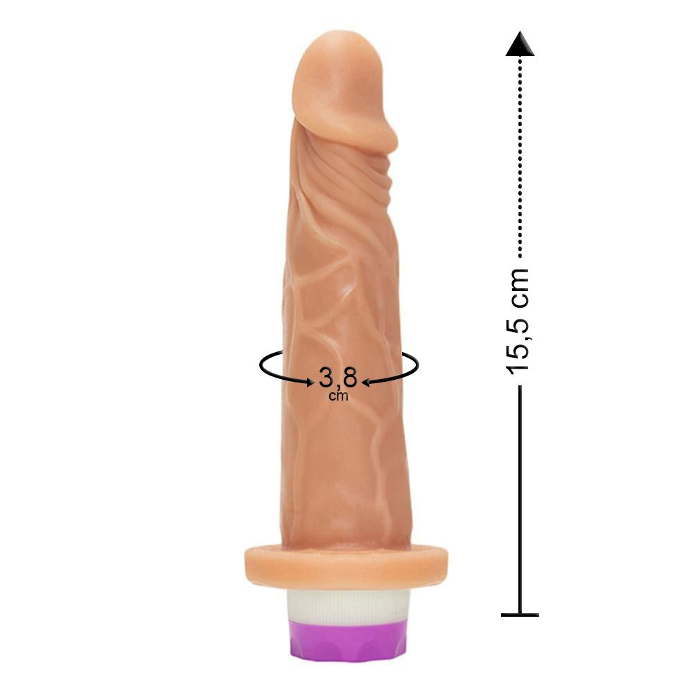 Prótese Com Vibrador Interno 15,5 X 3,8cm êxtase