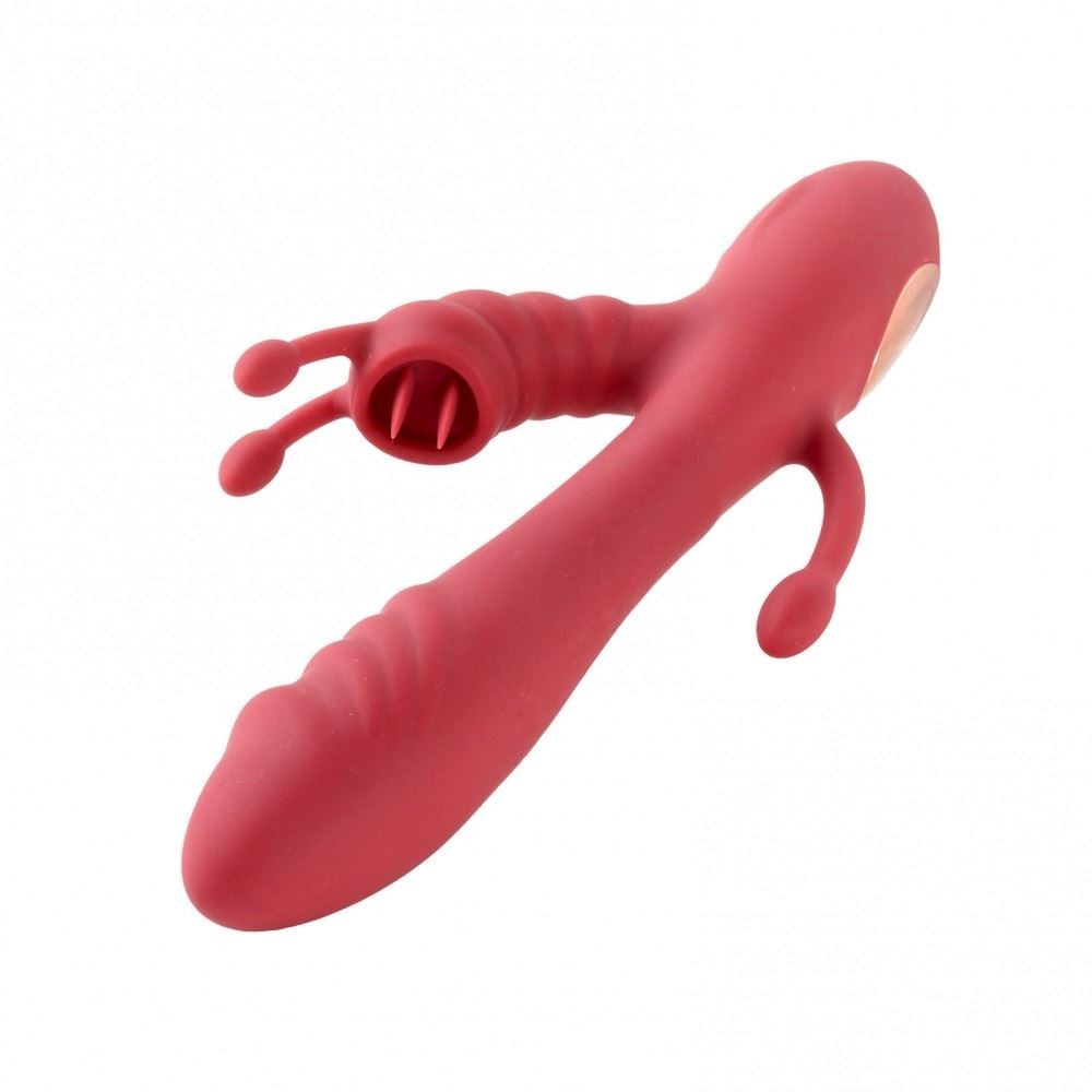 Vibrador Tripla Estimulação 12 Vibrações Com Aquecimento Eros Vibe Toys