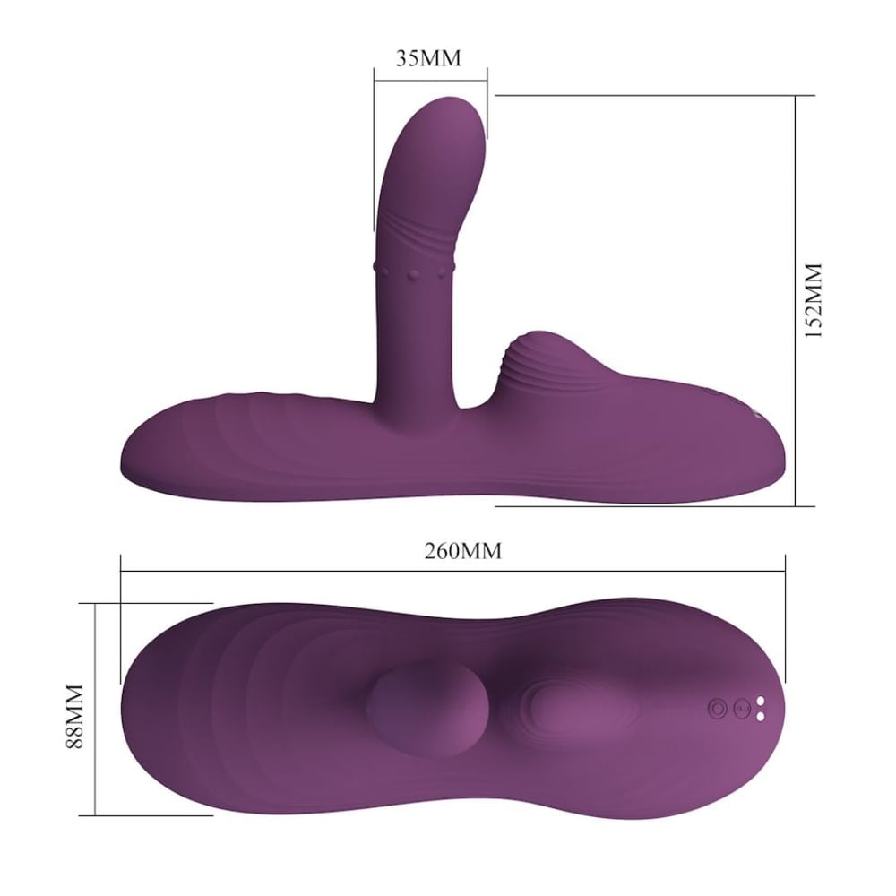 Luka Vibrador De Silicone Com Aquecimento E Controle Remoto Pretty Love