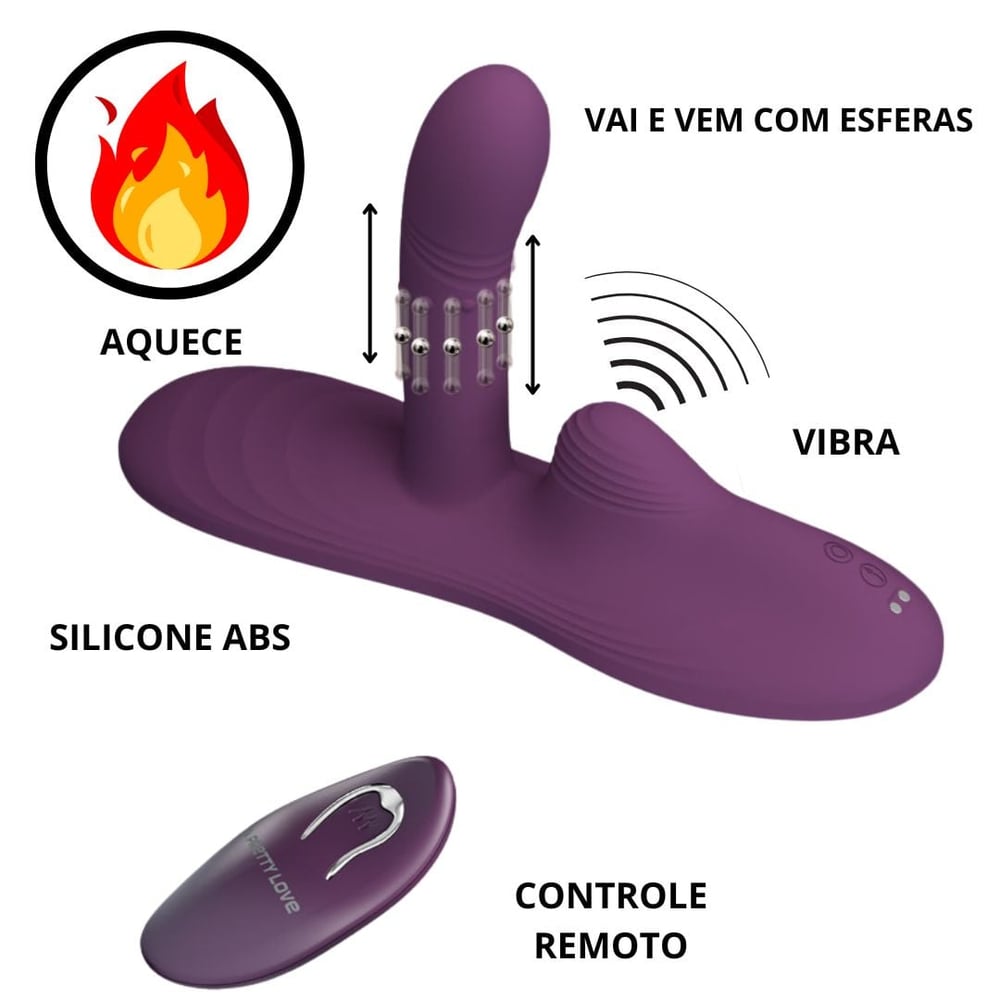 Luka Vibrador De Silicone Com Aquecimento E Controle Remoto Pretty Love