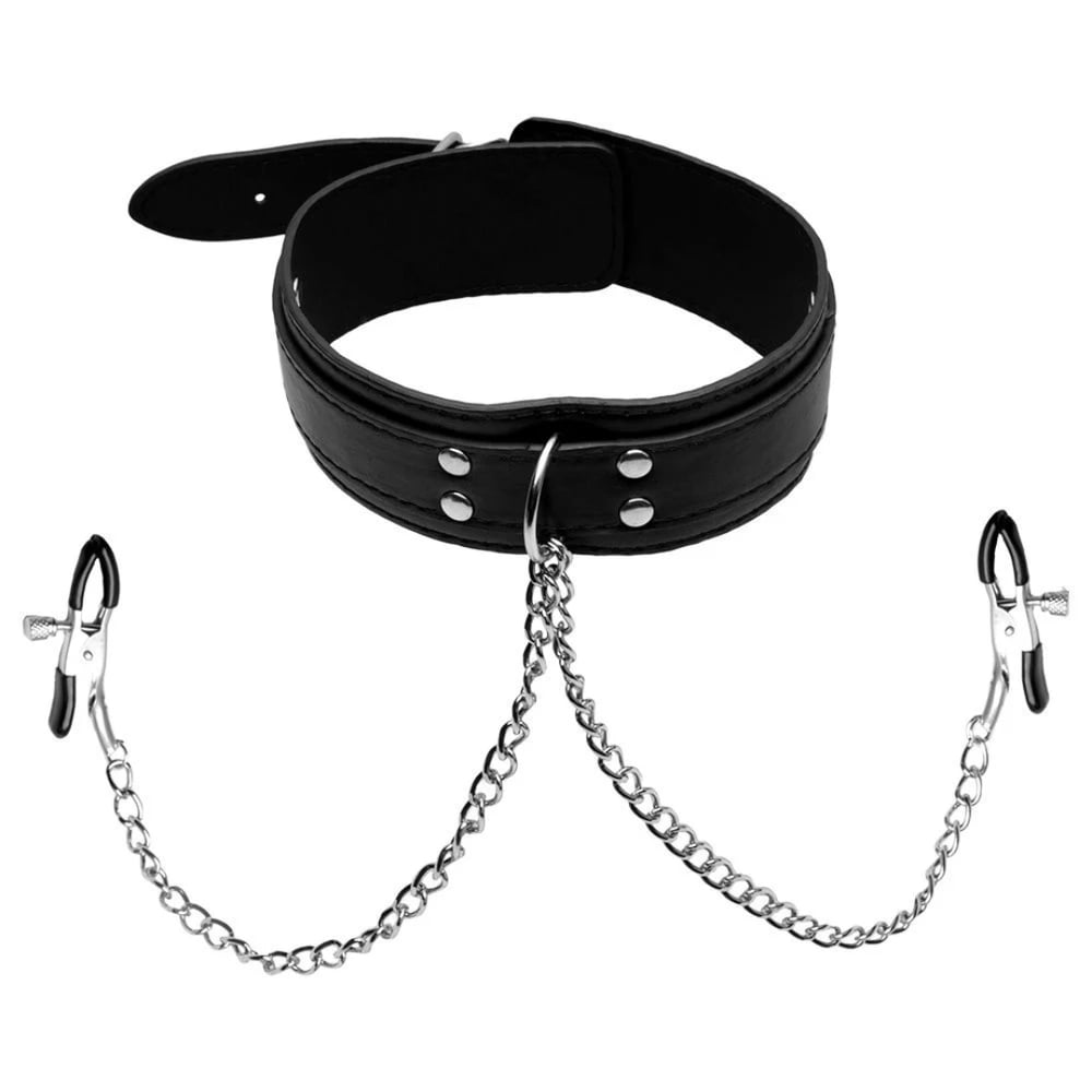 Clipe De Mamilo Com Coleira Estilo Punk Com Yaffa Lingerie