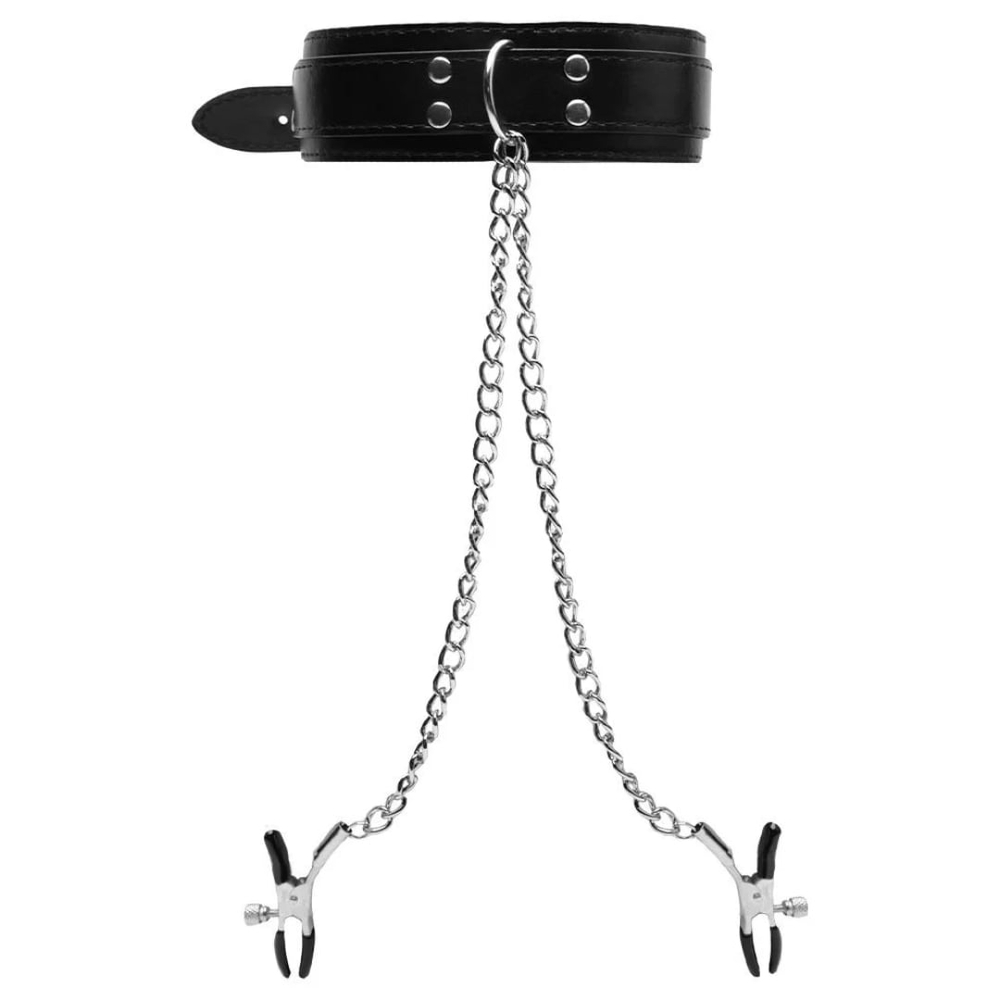 Clipe De Mamilo Com Coleira Estilo Punk Yaffa Lingerie