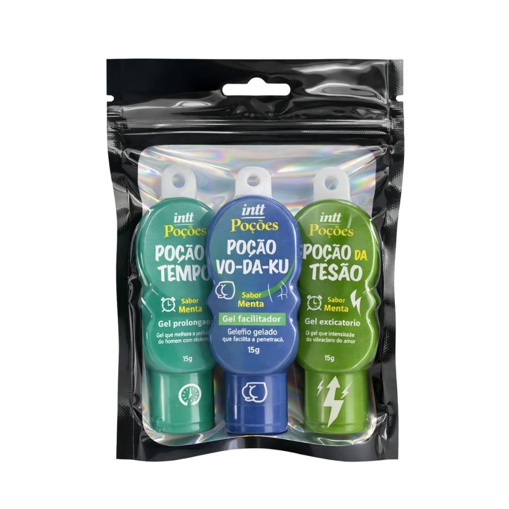 Kit Poções Para O Prazer Com 3 Itens Litoral Moda íntima