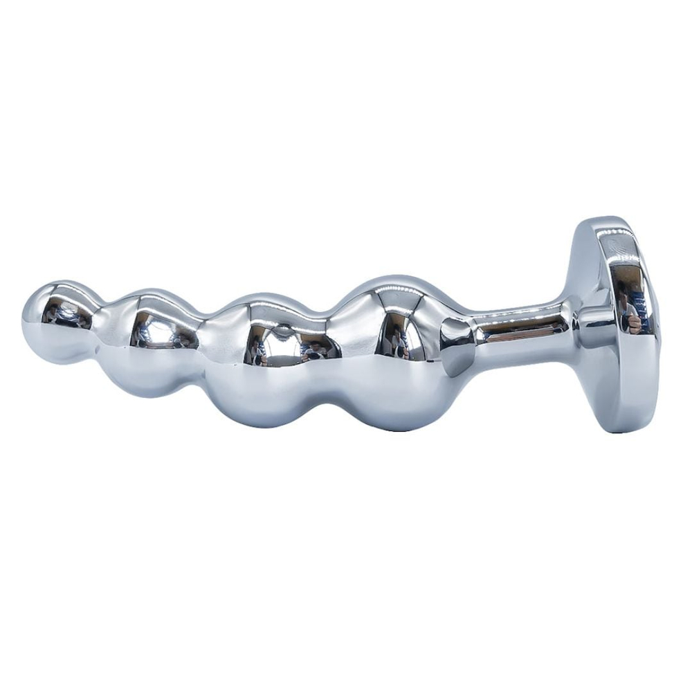 Plug Anal Esferas Em Aço Com Pedra Na Base Vibe Toys