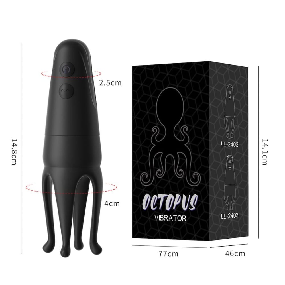 Vibrador Octopus 2 Em 1 Com 10 Modos De Vibração Lilo