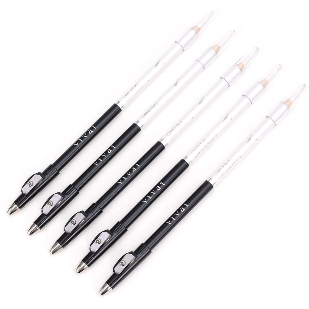 Lápis Duas Pontas Branco E Preto Com Apontador Vivai