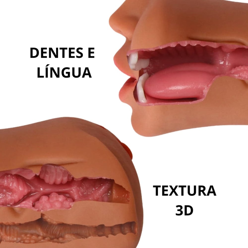 Masturbador 3 Em 1 Com Boca Vagina E ânus Vibe Toys
