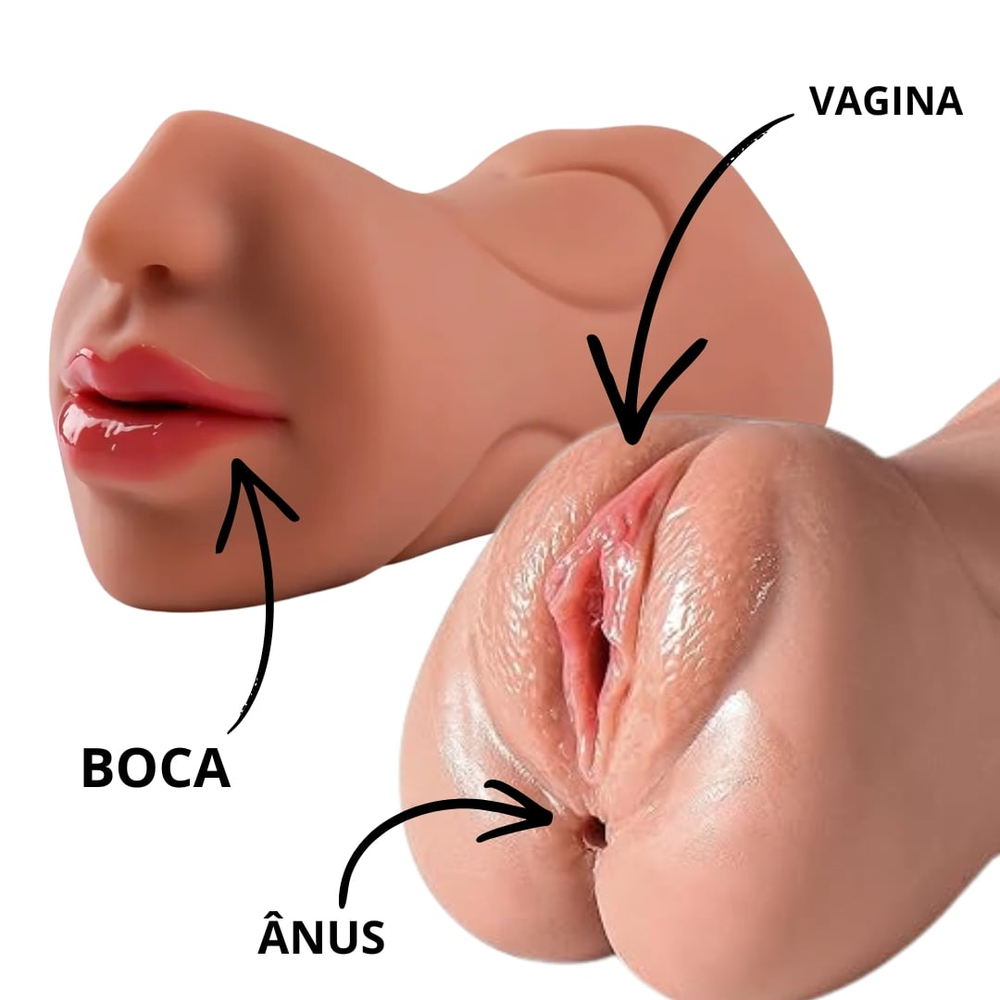 Masturbador 3 Em 1 Com Boca Vagina E ânus Vibe Toys