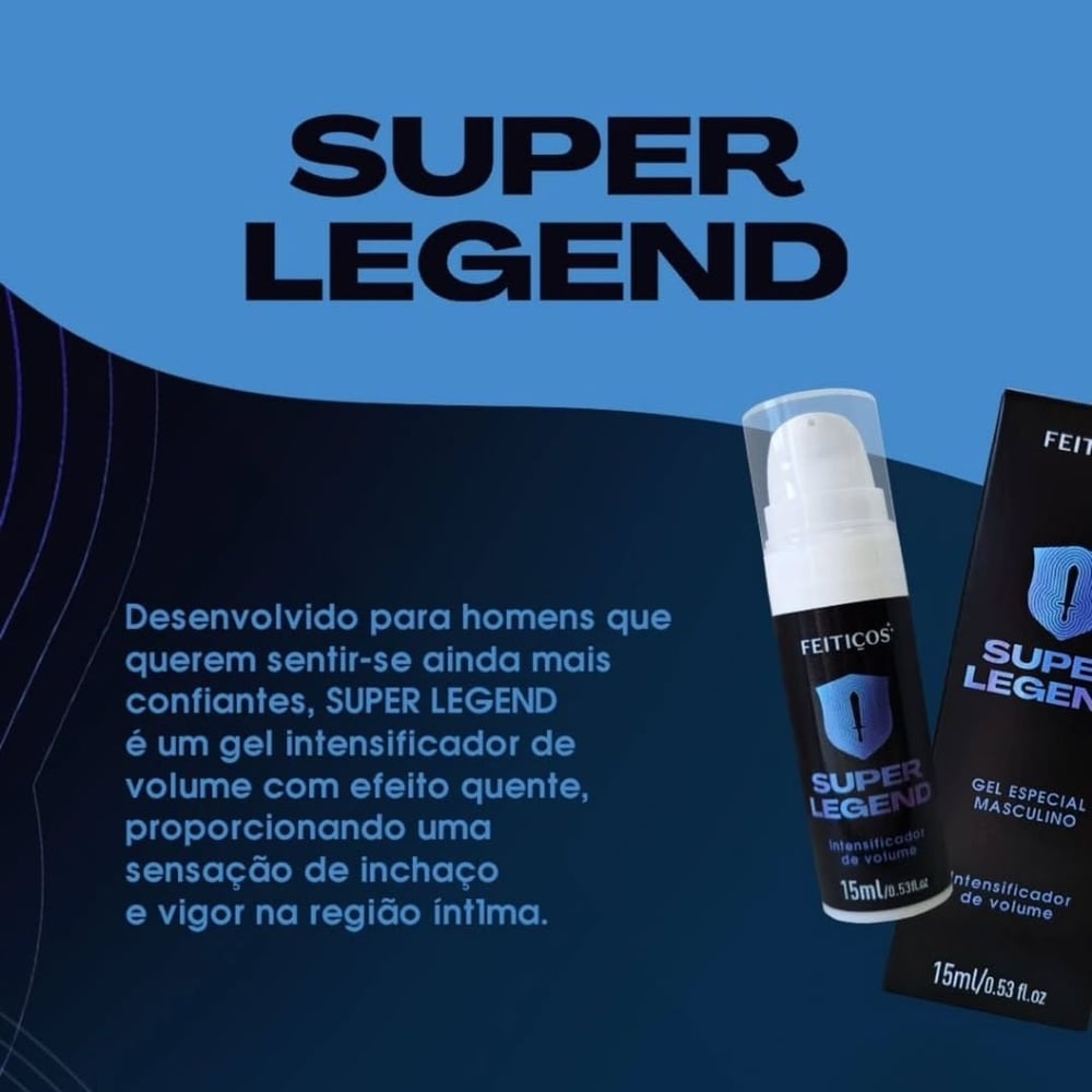 Super Legend Gel Masculino Intensificador De Volume 15ml Feitiços