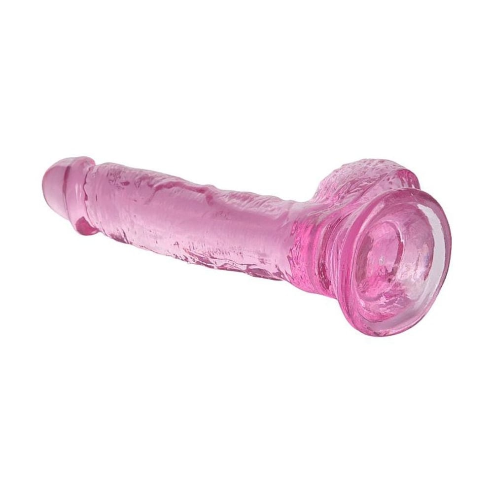 Pênis Realístico Em Jelly Com Escroto E Ventosa 20,5 X 3,8 Cm Vibe Toys