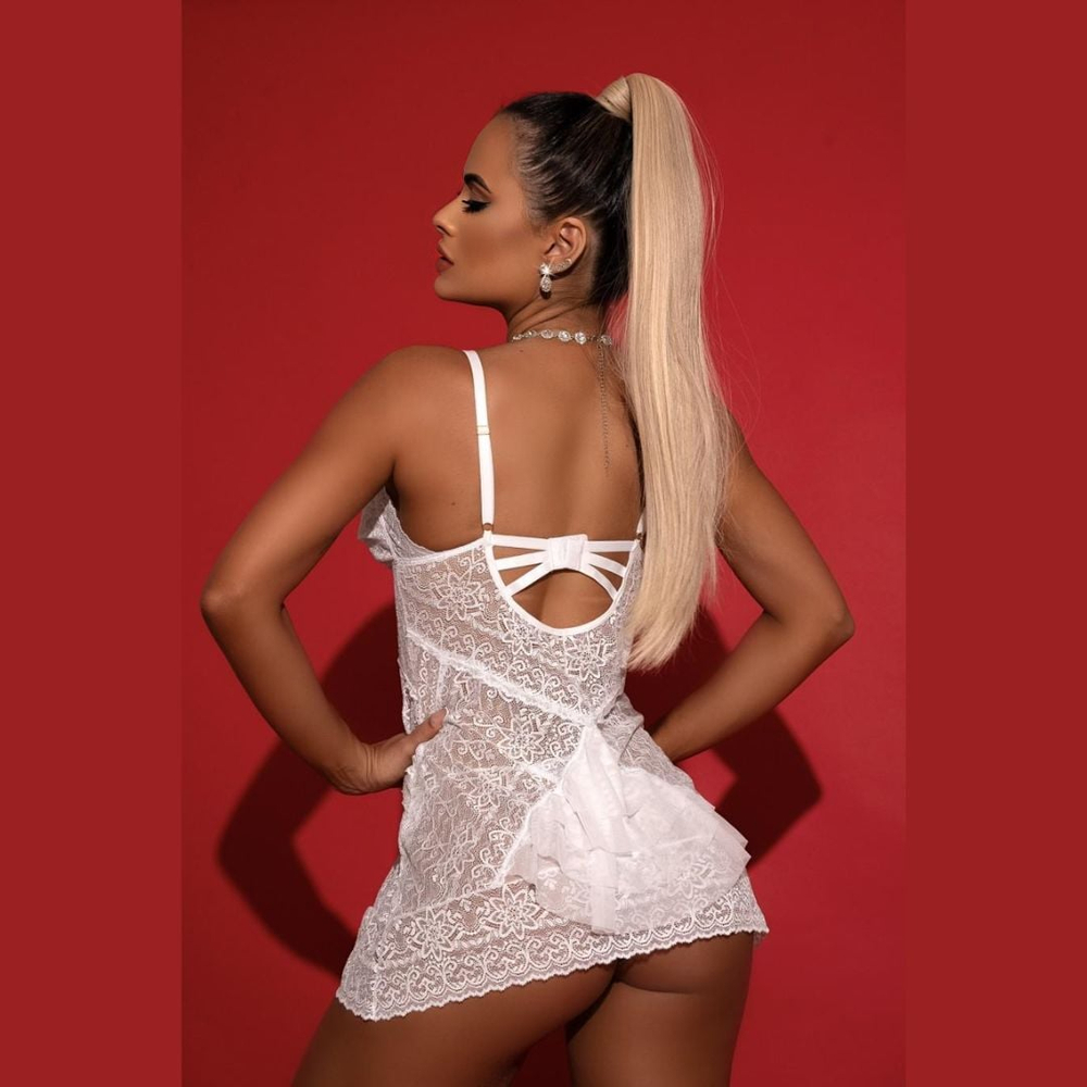 Camisola Sensual Lambordhini Com Calcinha Fio Dental Universo Feminino