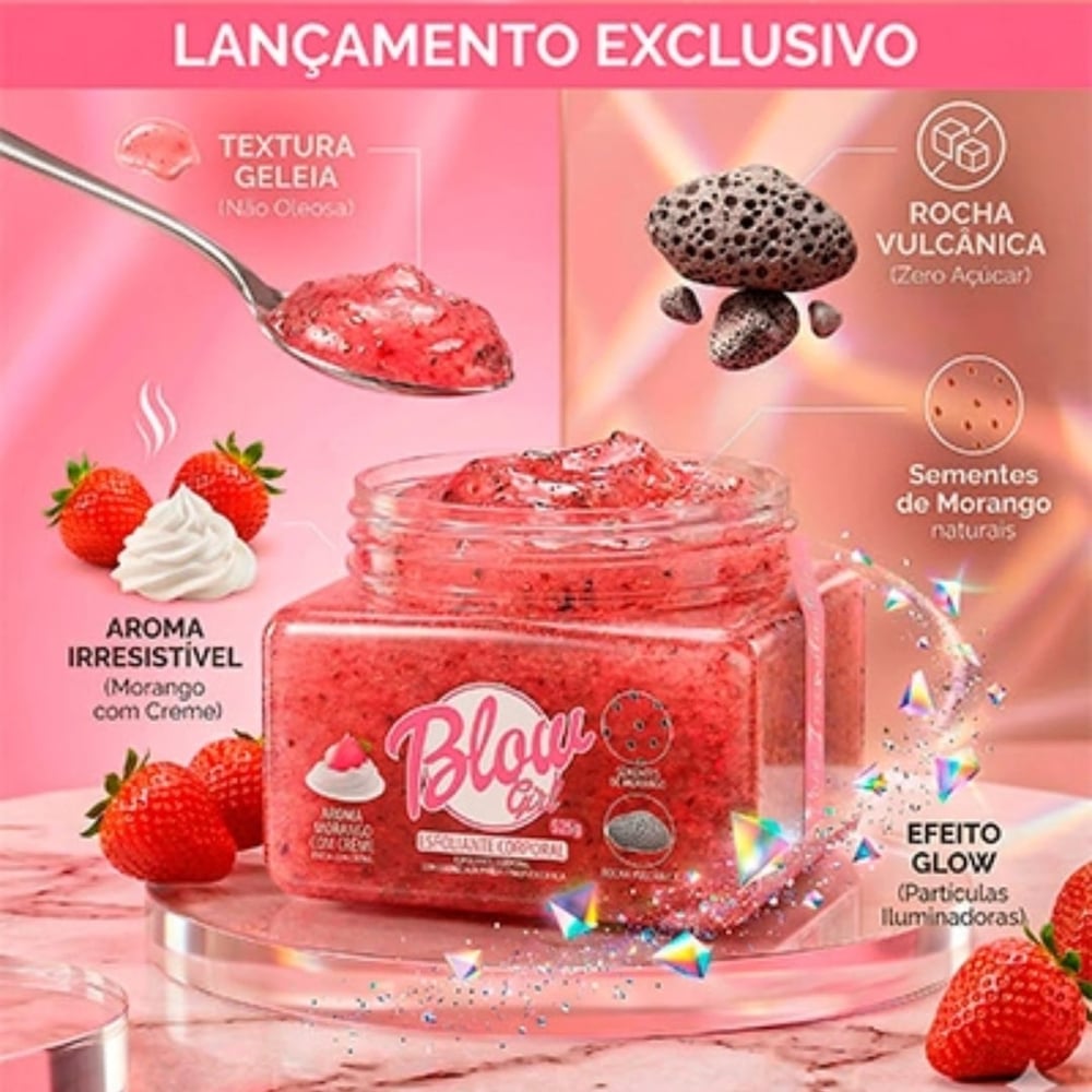 Blow Girl Esfoliante Corporal Em Gel 525g Hot Flowers