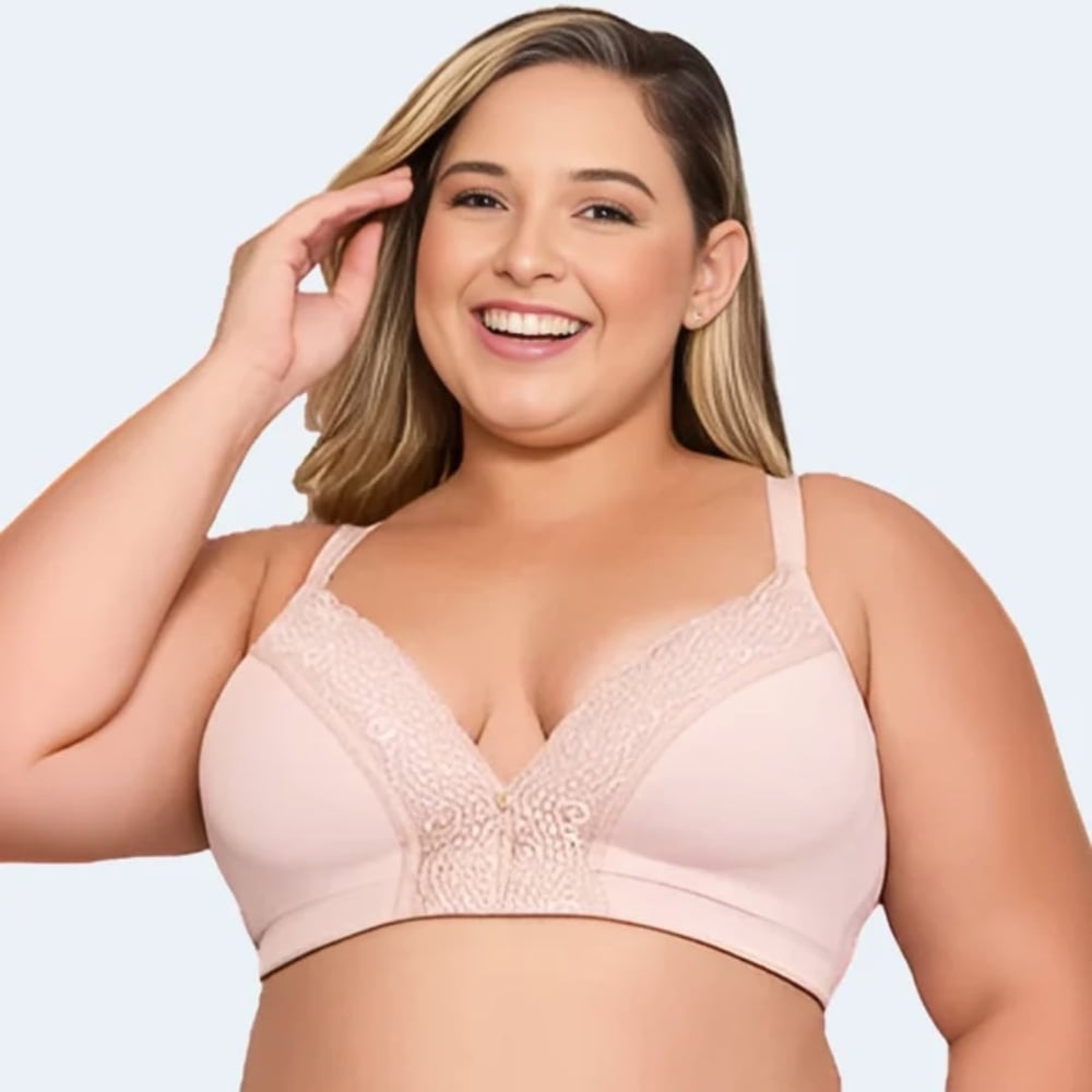 Sutiã Plus Size Top Bojo Sem Aros Decote Em Renda Nayane