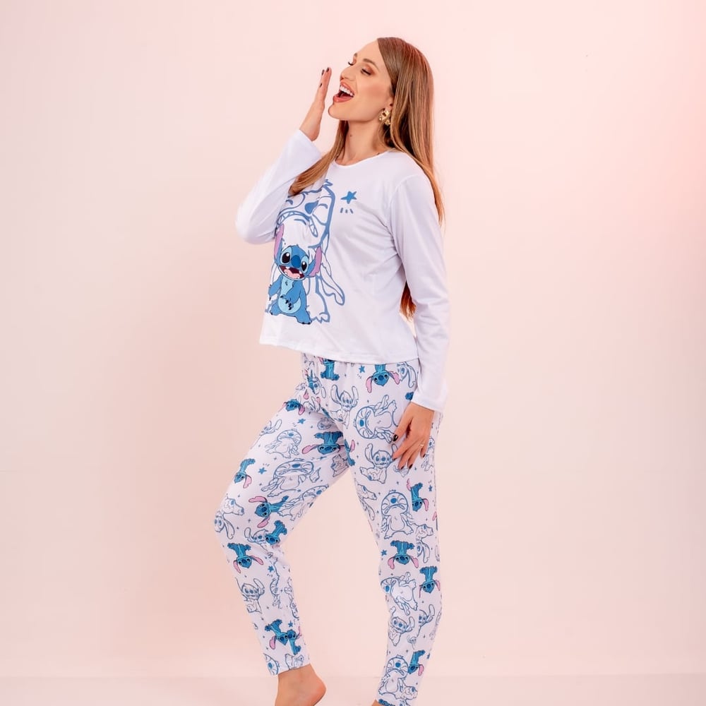 PIJAMA DE FRIO COM CALÇA E CAMISA MANGA LONGA SORTIDOS AMÁVEL