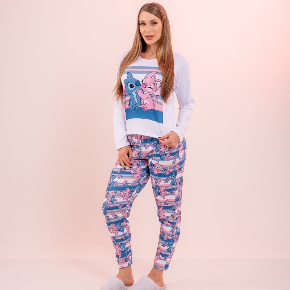 PIJAMA DE FRIO COM CALÇA E CAMISA MANGA LONGA SORTIDOS AMÁVEL