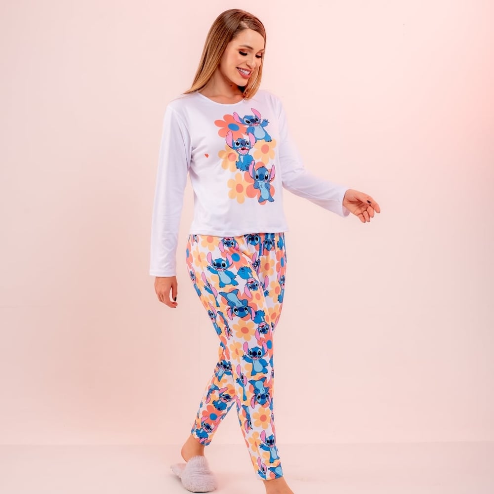 PIJAMA DE FRIO COM CALÇA E CAMISA MANGA LONGA SORTIDOS AMÁVEL