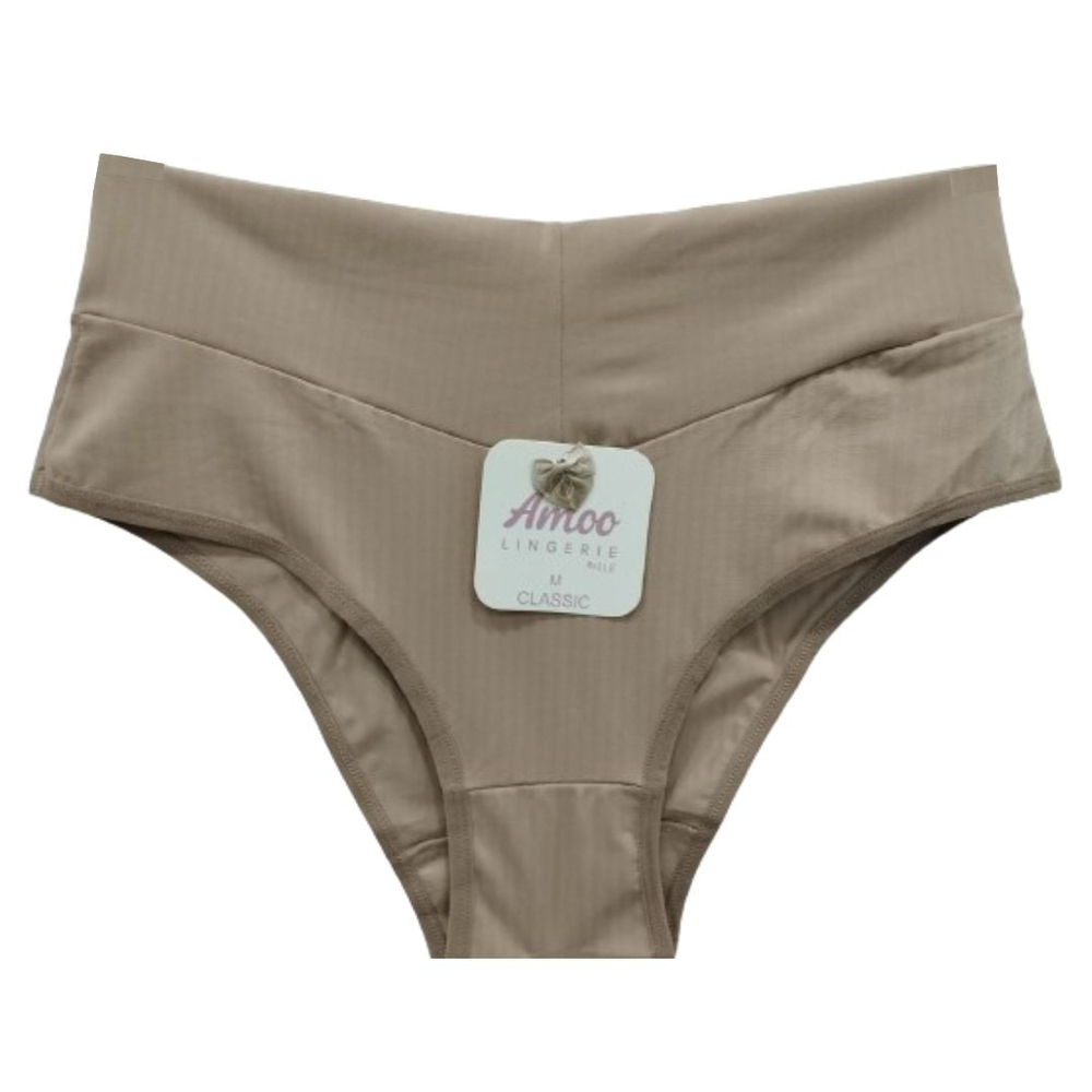 Calcinha Classic Cintura Alta Em Poliamida Lut Lingerie