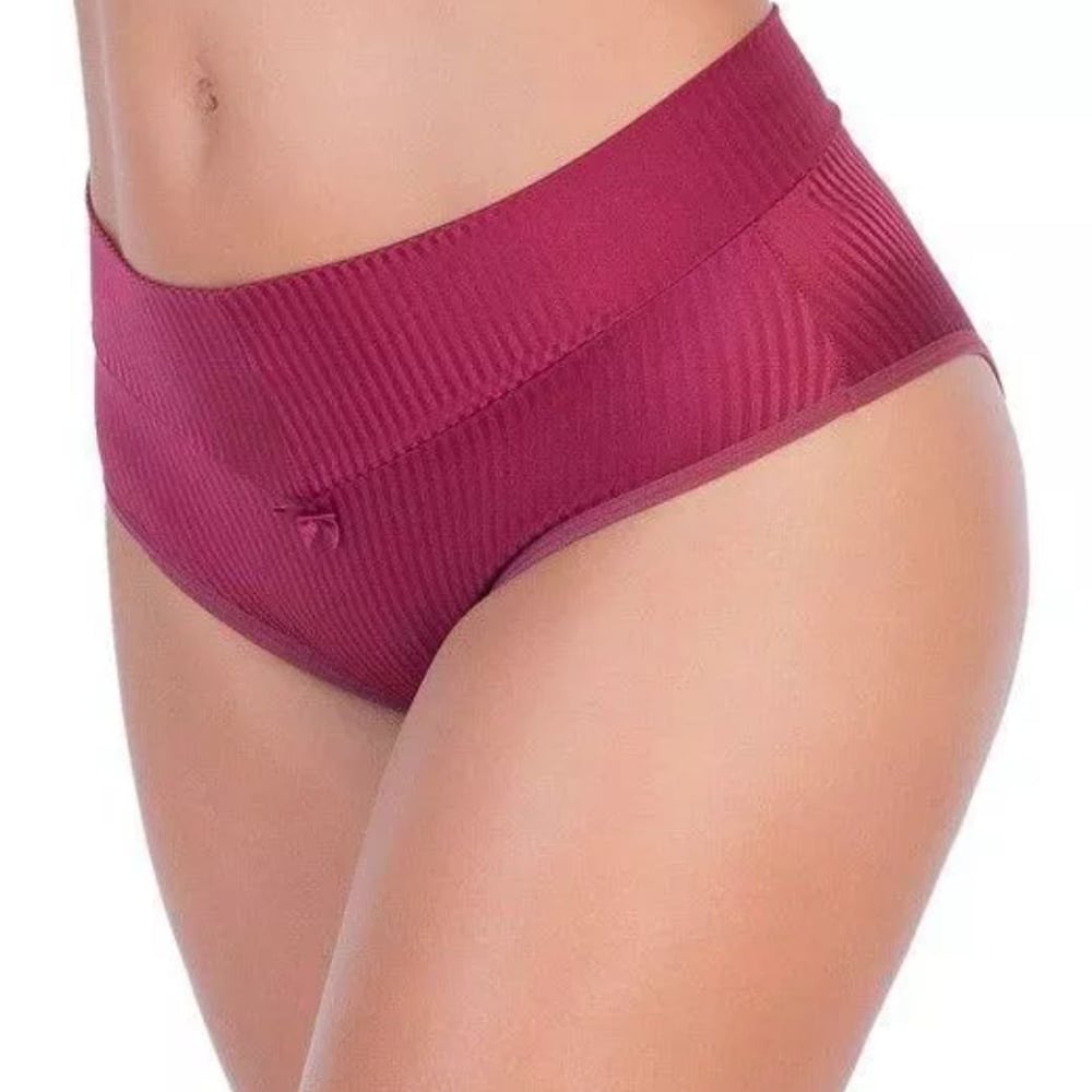 Calcinha Classic Cintura Alta Em Poliamida Lut Lingerie