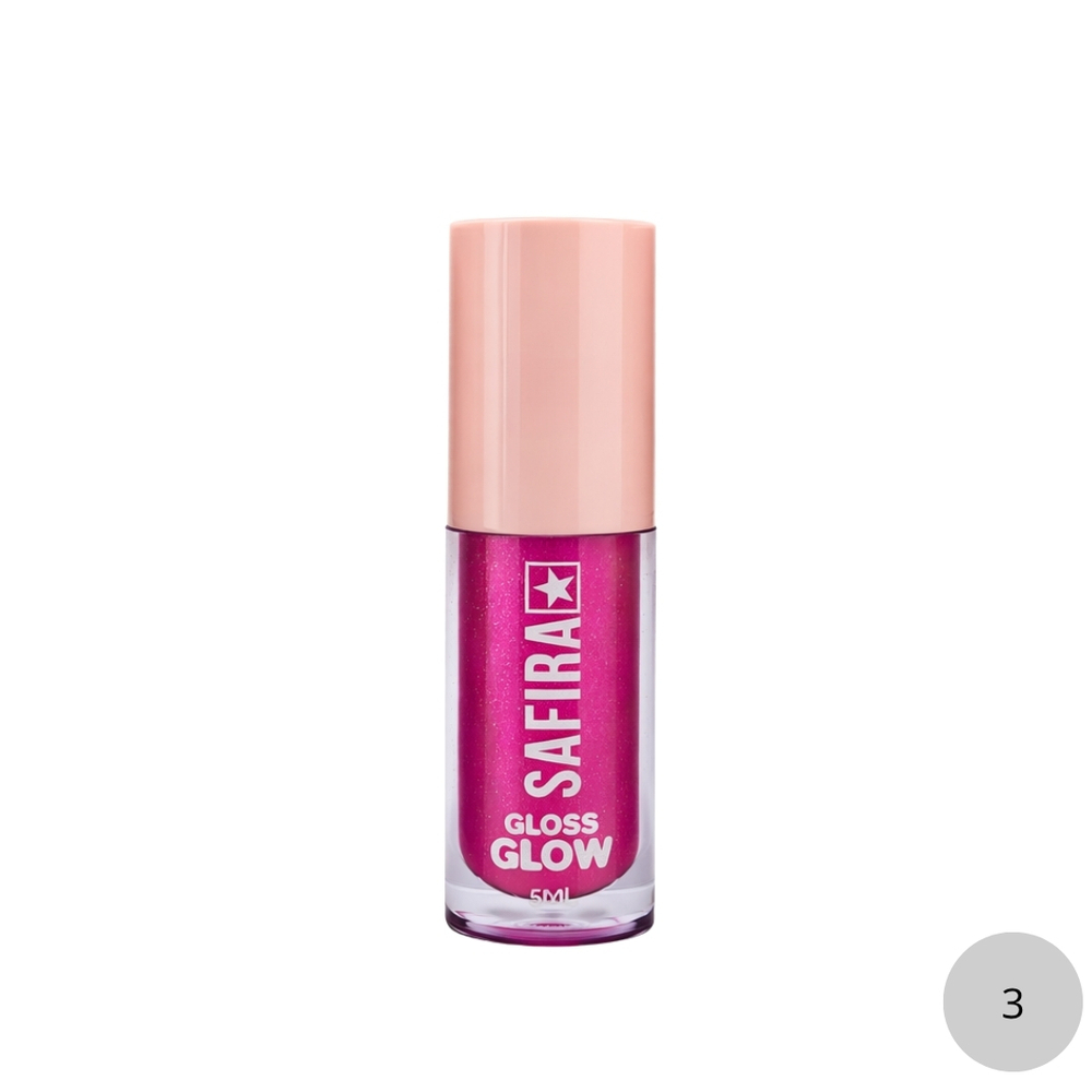 Gloss Labial Glow 5ml Safira Cosméticos