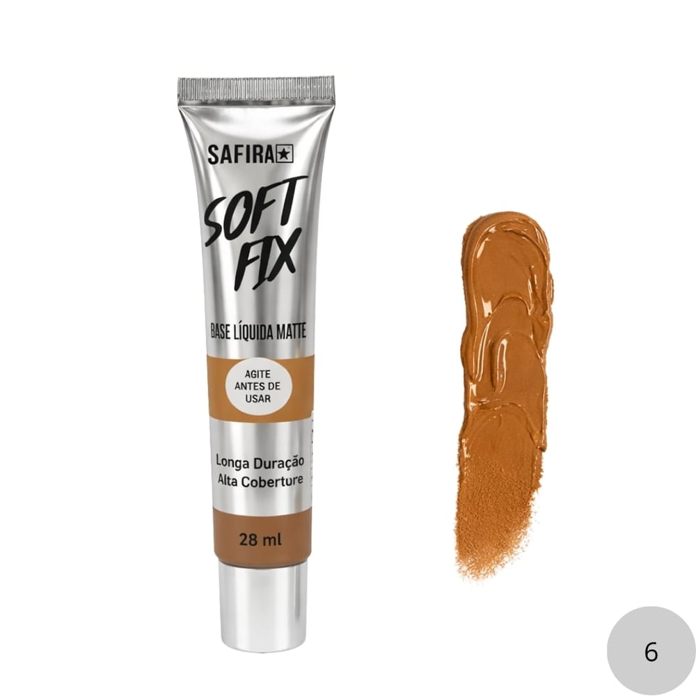 Base Líquida Matte Soft Fix 28ml Safira Cosméticos
