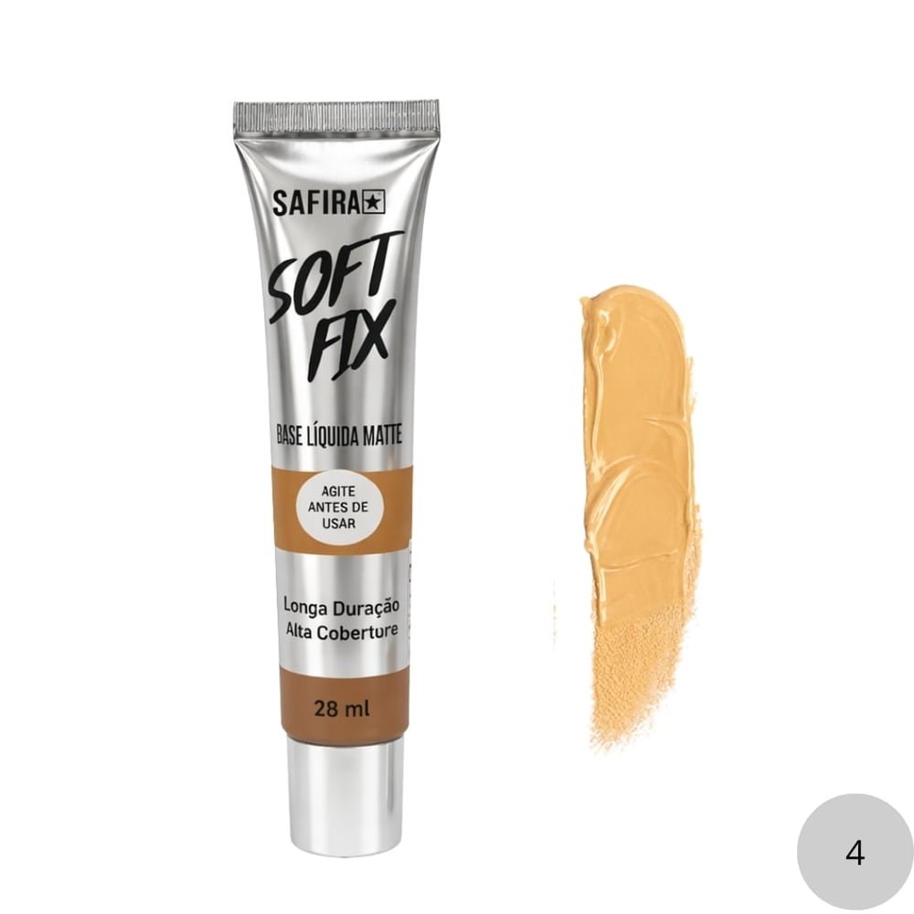 Base Líquida Matte Soft Fix 28ml Safira Cosméticos