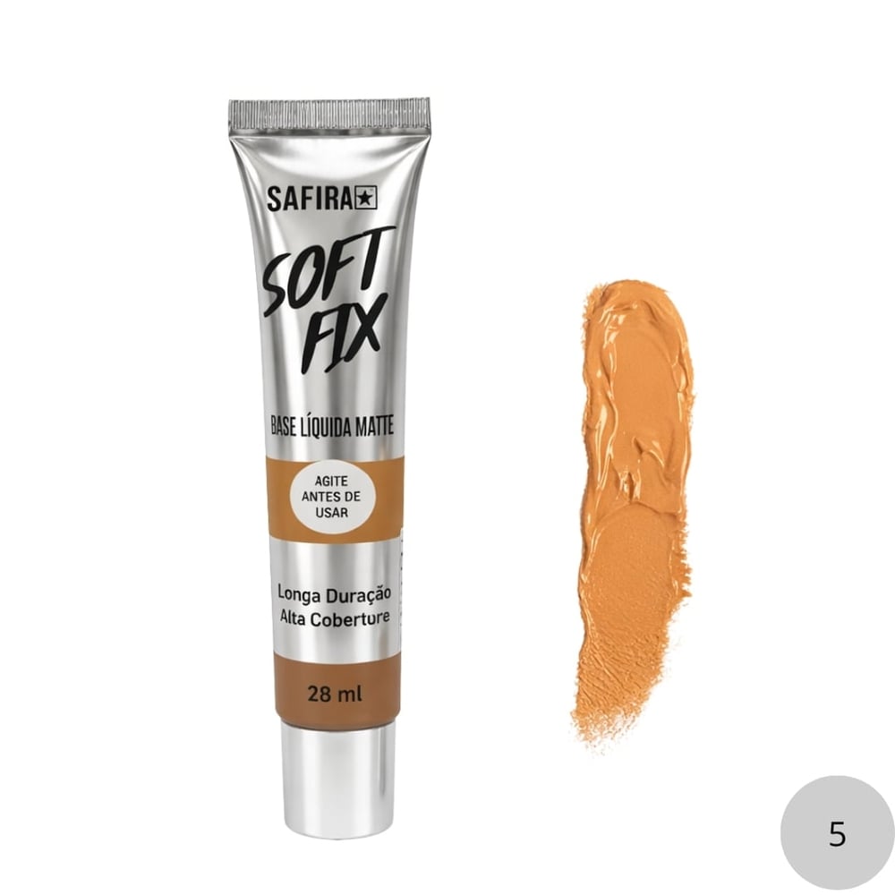 Base Líquida Matte Soft Fix 28ml Safira Cosméticos