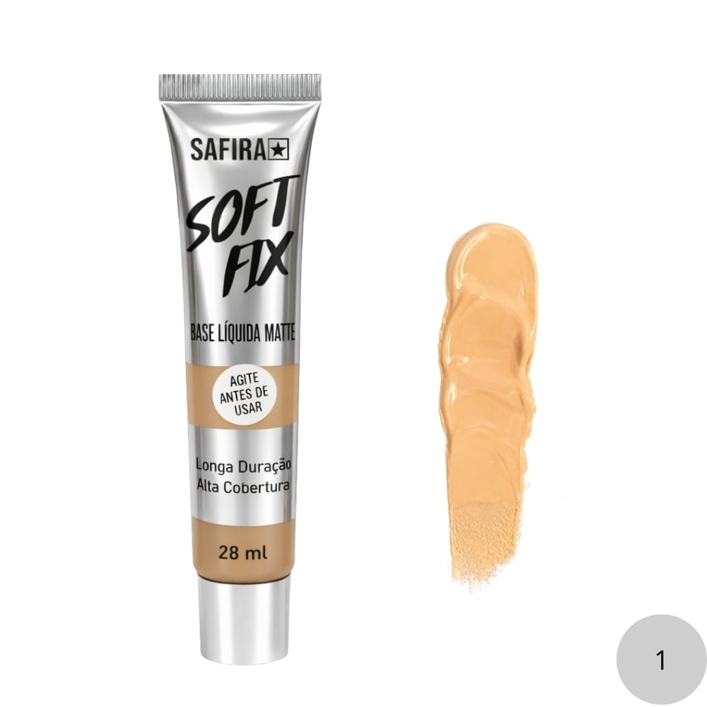 Base Líquida Matte Soft Fix 28ml Safira Cosméticos
