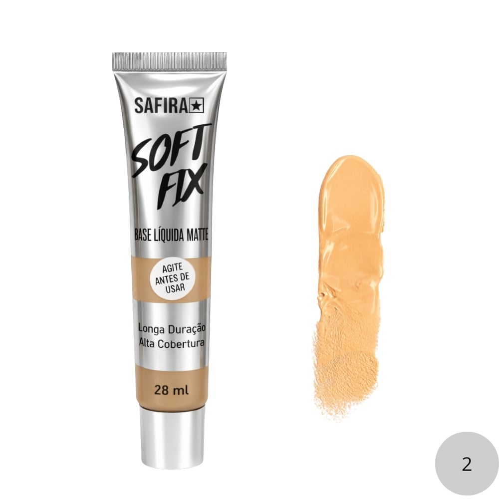 Base Líquida Matte Soft Fix 28ml Safira Cosméticos
