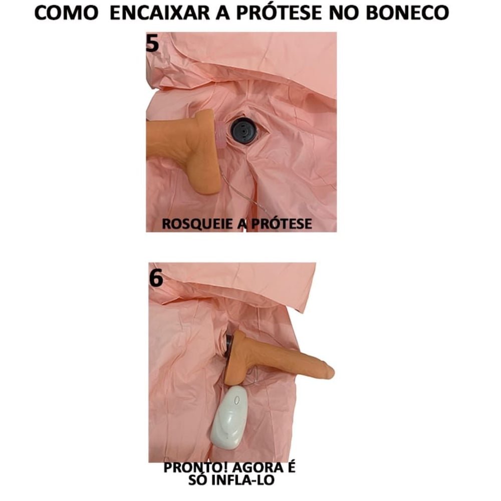 Boneco Inflável Com Pênis Realístico Em Cyberskin E ânus Penetrável