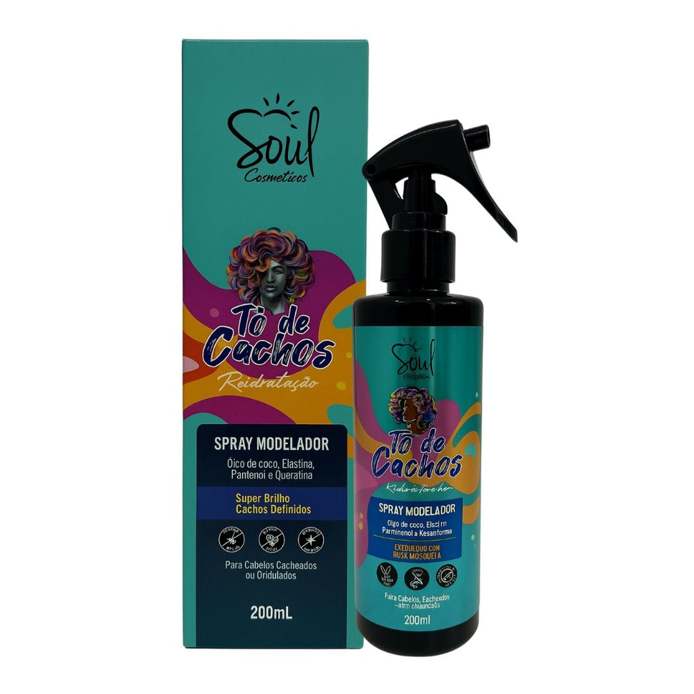 Tô De Cachos Spray Modelador 200ml Soul Cosméticos
