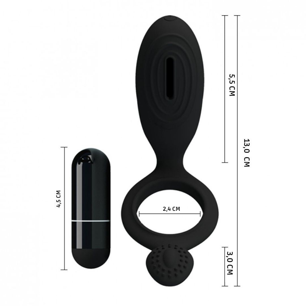 Anel Peniano Ethel Duplo Com Vibração Pretty Love