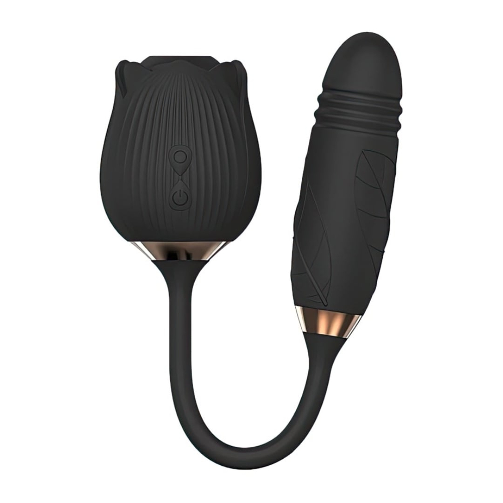 Vibrador Duplo Flower Flexível 10 Modos De Vibração Vibe Toys