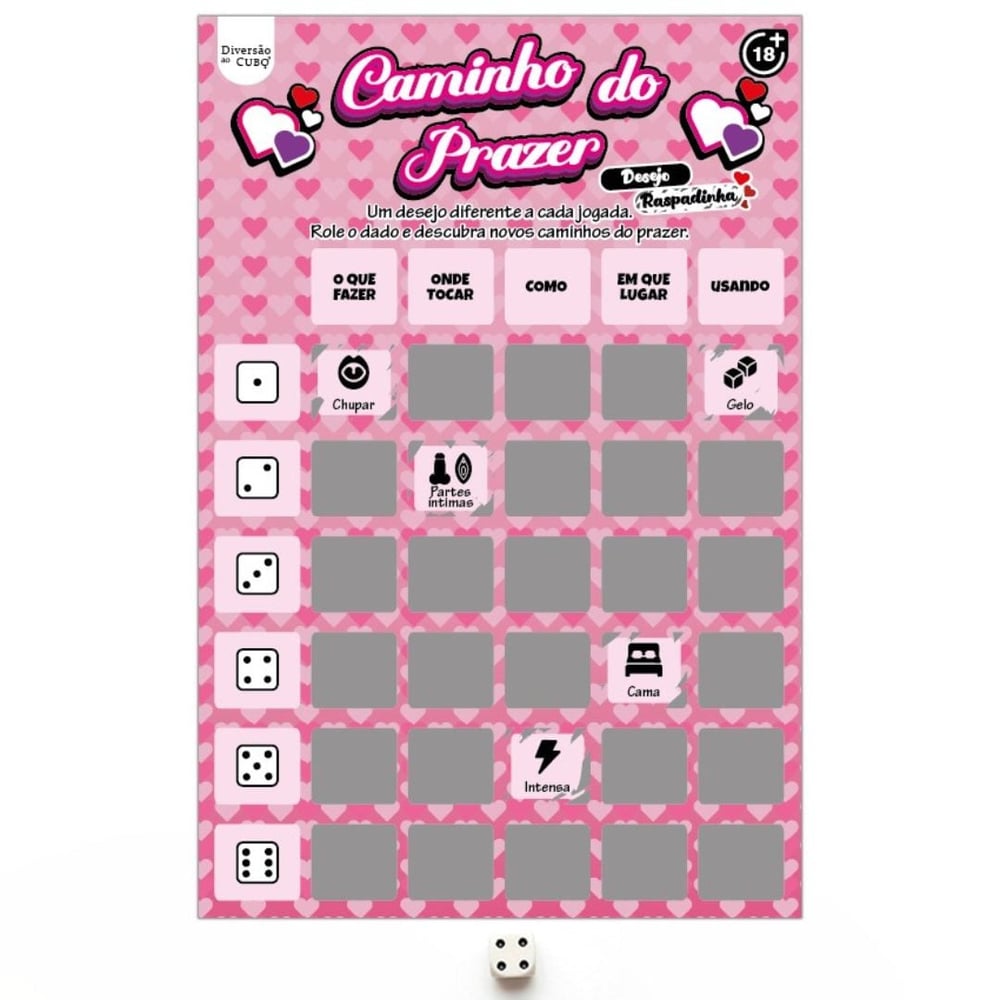 Jogo Erótico Caminho Do Prazer Desejo Raspadinha Diversão Ao Cubo