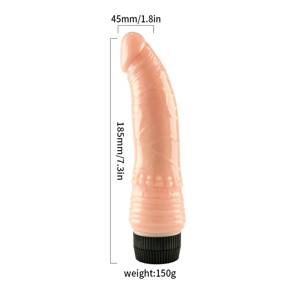 Pênis Realístico Texturizado 19x4,3 Cm Com Vibro Vibe Toys