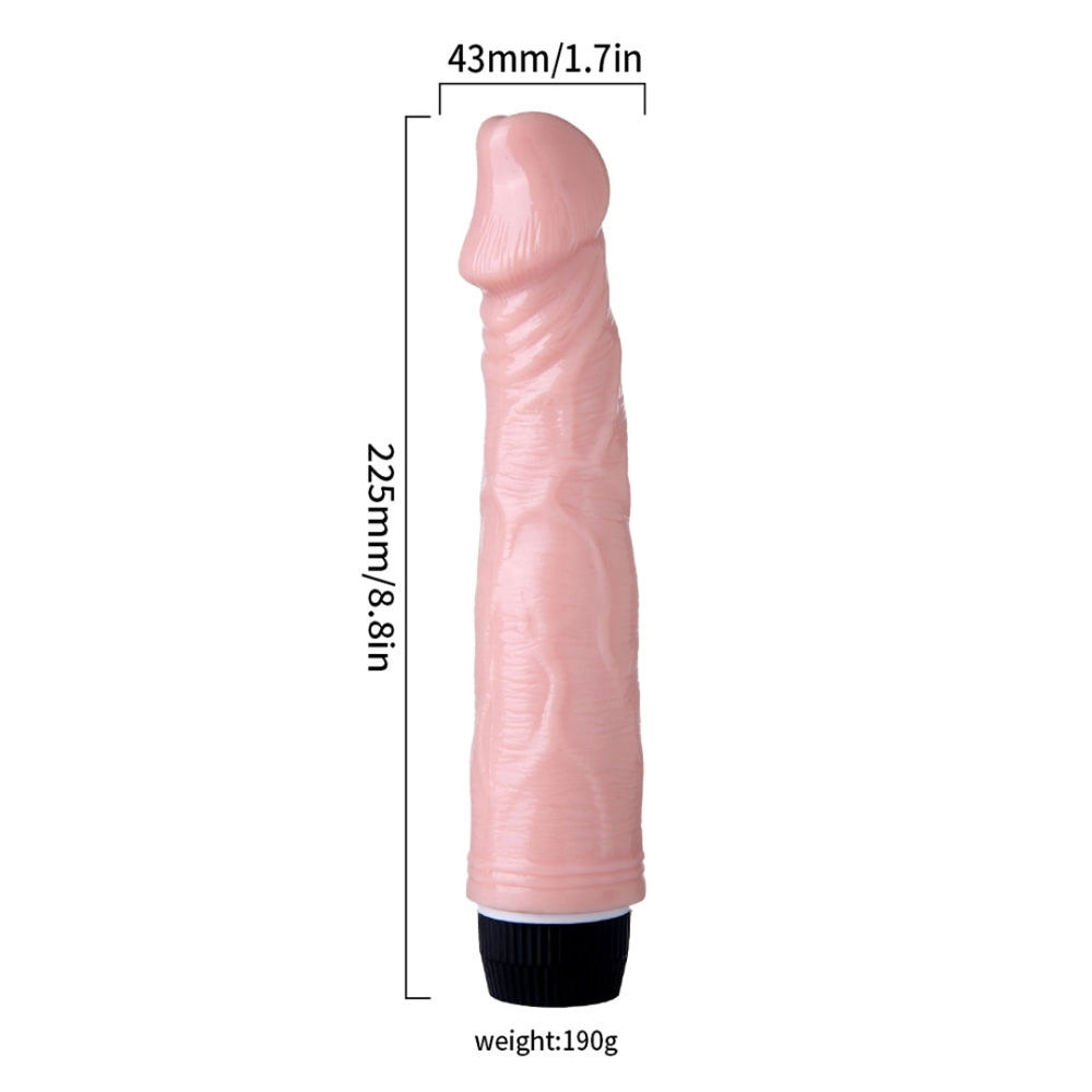 Pênis Realístico Texturizado 22,5x4,3 Cm Com Vibro Vibe Toys