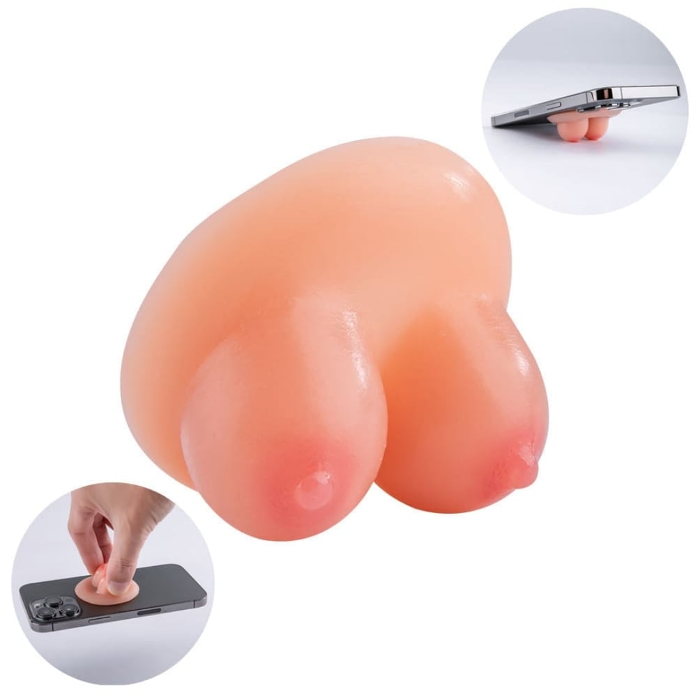 Suporte Para Celular Em Formato De Seios Universal