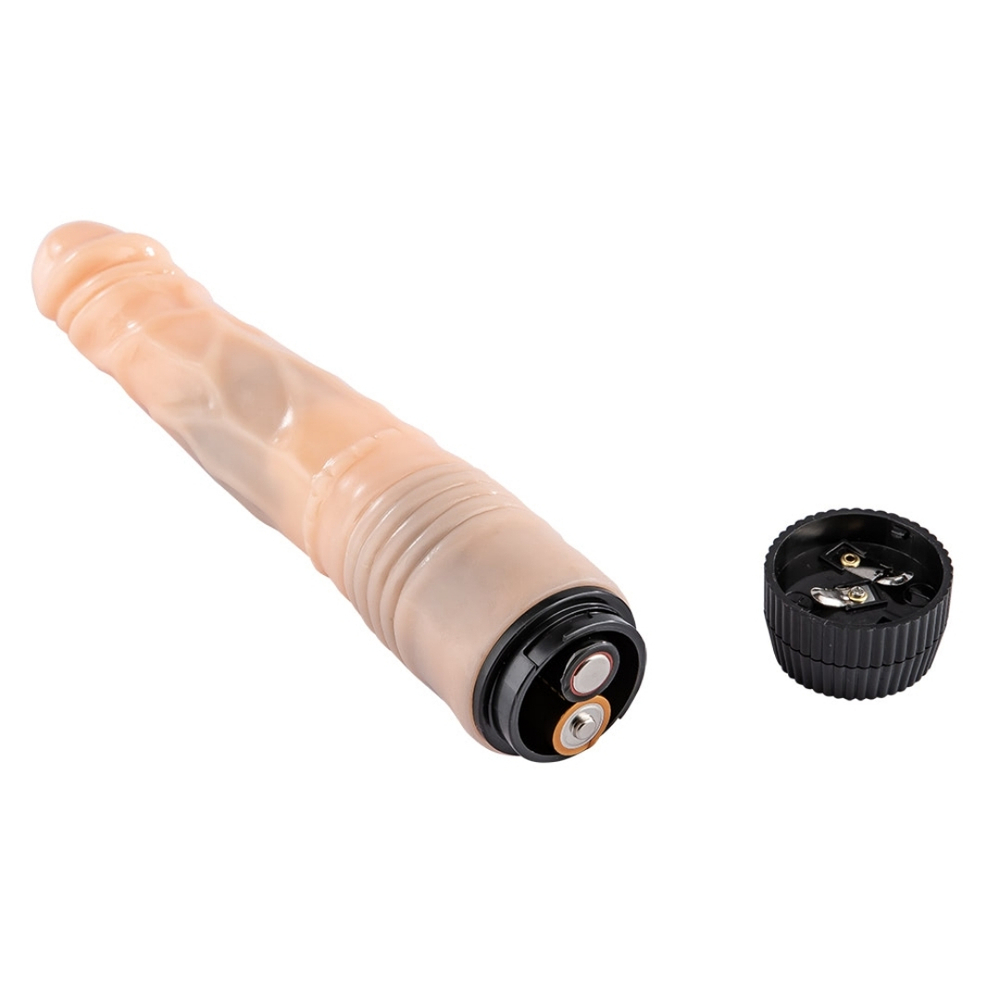 Pênis Realístico Texturizado 21x3,5cm Com Glande E Vibro Vibe Toys