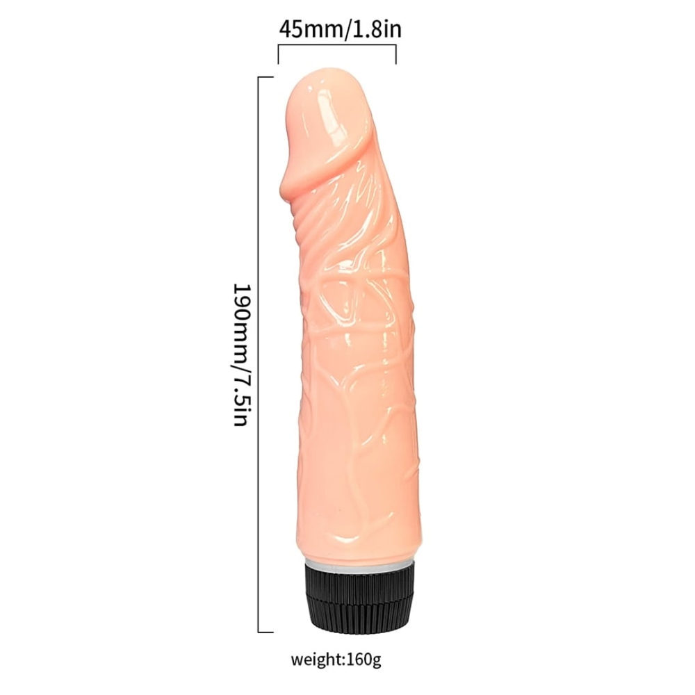 Pênis Realístico Texturizado 18,5x4 Cm Com Vibro Vibe Toys