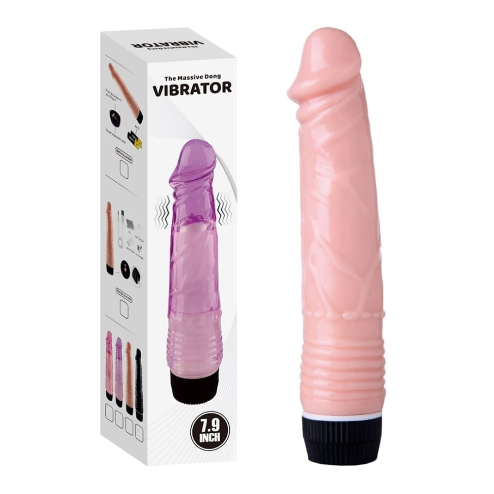 Pênis Realístico Texturizado 20x4 Cm Com Vibro Vibe Toys