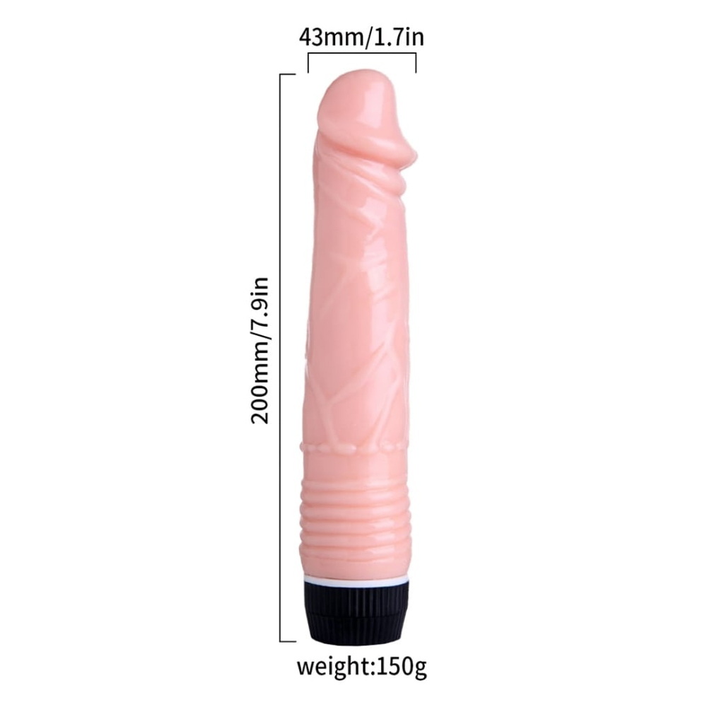 Pênis Realístico Texturizado 20x4 Cm Com Vibro Vibe Toys
