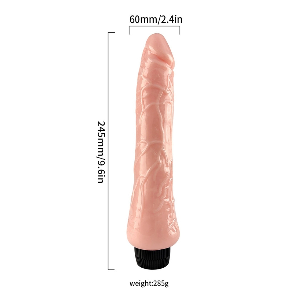 Pênis Realístico Texturizado 25x6 Cm Com Vibro Vibe Toys